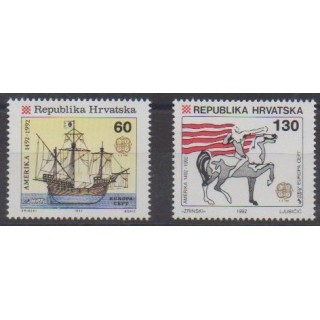 Acheter cette série de timbres de Croatie de l'année 1992 (No 171/172).