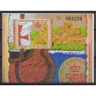 Timbres - Thème Christophe Colomb - Salvador - 1991- No BF 40