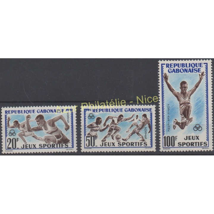 Timbres - Thème sports divers - Gabon - 1962 - No 161/162 - PA 6