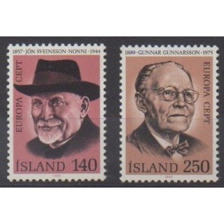 Acheter cette série de timbres d'Islande de l'année 1980 (No 505/506).