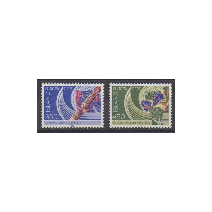 Buy this set of stamps of Iceland of the year 1982 (Nb 531/532).