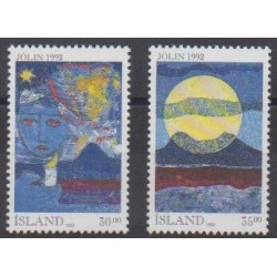 Iceland - 1992 - Nb 727/728 - Christmas - Paintings
