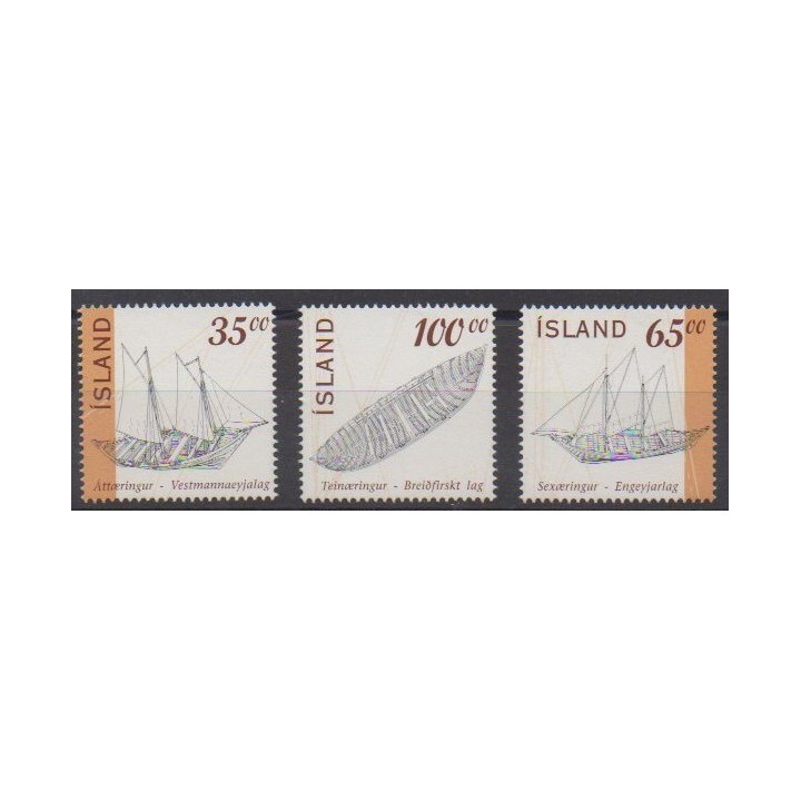Acheter cette série de timbres d'Islande de l'année 1997 (No 829/831).