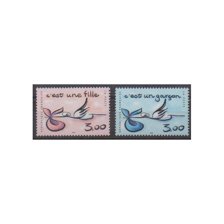 Buy this set of stamps of France of the year 1999 (Nb 3231/3232).