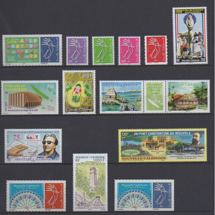 Acheter les timbres de Nouvelle-Calédonie de l'année 2019 (No 1352/1382).