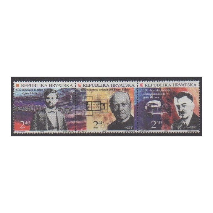 Acheter cette série de timbres de Croatie de l'année 1996 (No 369/371).