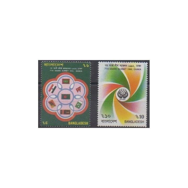 Acheter cette série de timbres du Bangladesh de l'année 1992 (No 409/410).