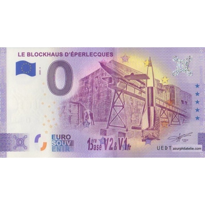 Billet souvenir touristique - 2020-3 - Le blockhaus d'Eperlecques - (Pas-de-Calais)