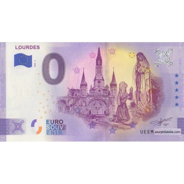 Billet souvenir touristique - 2020-2 - Lourdes - (Hautes-Pyrénées)