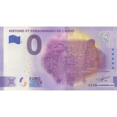 Euro banknote memory - 02 - Histoire et personnages de l'Aisne - 2020-1