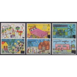Anguilla - 1976 - Nb 232/237 - Christmas - Children's drawings