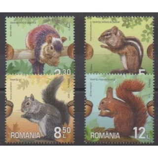 Buy this stamp of Romania of the year 2020 (Ecureuils).