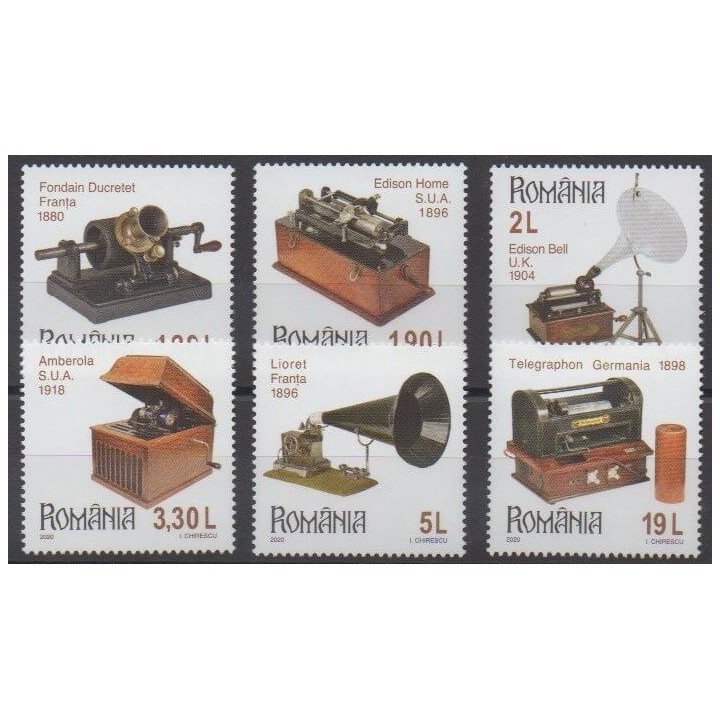 Acheter cette série de timbres de Roumanie de l'année 2020 (No 6543/6548).