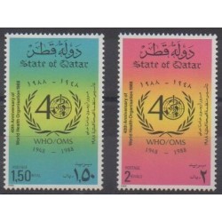 Qatar - 1988 - No 554/555 - Santé ou Croix-Rouge