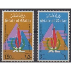 Qatar - 1988 - Nb 564/565 - Human Rights