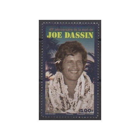 Polynésie - 2020 - No 1247 - Musique - Joe Dassin