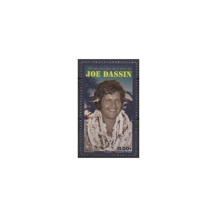 Acheter ce timbre de Polynésie de l'année 2020 (Joe Dassin).