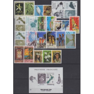 Acheter les timbres de Polynésie  de l'année 1990 (No 350/373 - BF17).