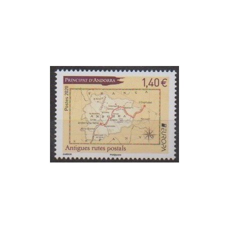 French Andorra - 2020 - Nb 844 - Postal Service - Europa