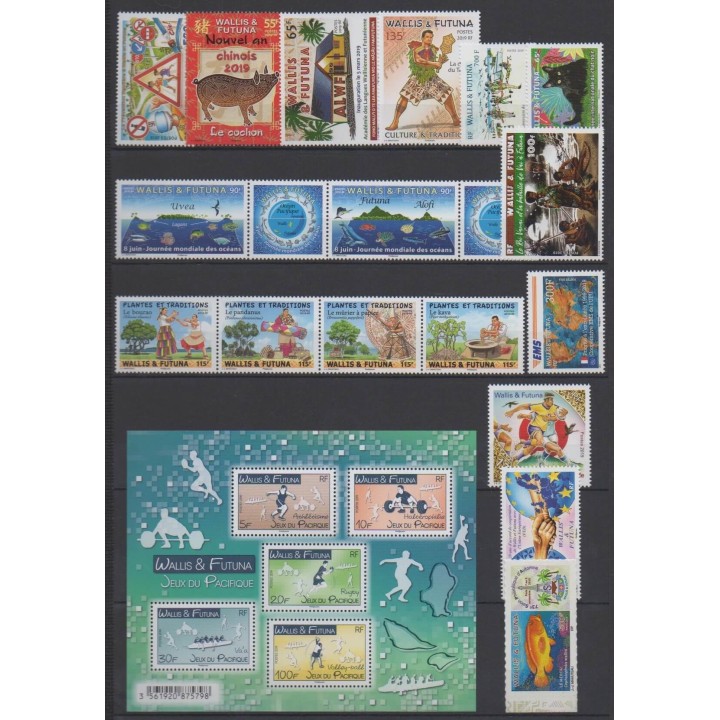 Buy the stamps and the souvenir sheet of Wallis et Futuna of the year 2019 (Nb 902/923).