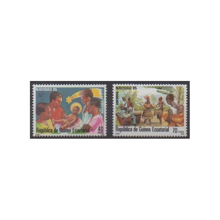 Buy this set of stamps of Equatorial Guinea of the year 1985 (Nb 204/205).