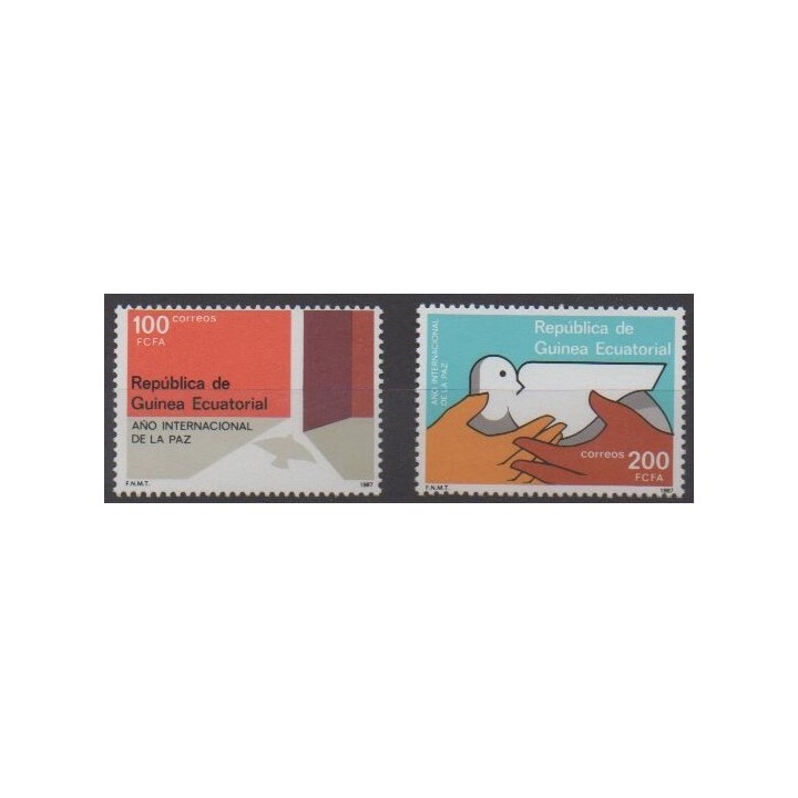 Buy this set of stamps of Equatorial Guinea of the year 1987 (Nb 225/226).