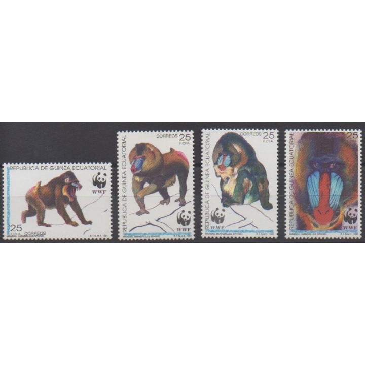 Acheter cette série de timbres de Guinée équatoriale de l'année 1991 (No 271/274).