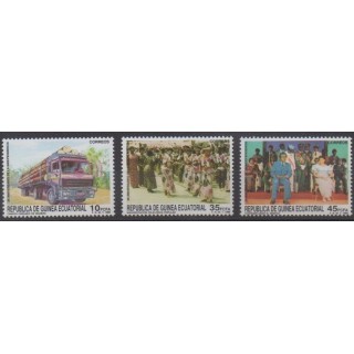 Acheter cette série de timbres de Guinée équatoriale de l'année 1989 (No 242/244).