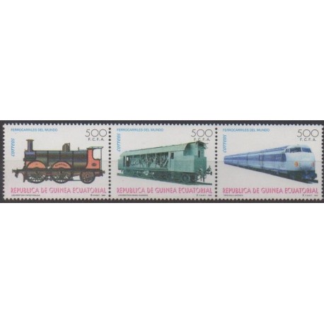 Guinée équatoriale - 1995 - No 322/324 - Chemins de fer