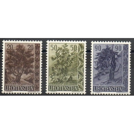 Liechtenstein - 1958- No 333/335 - Arbres