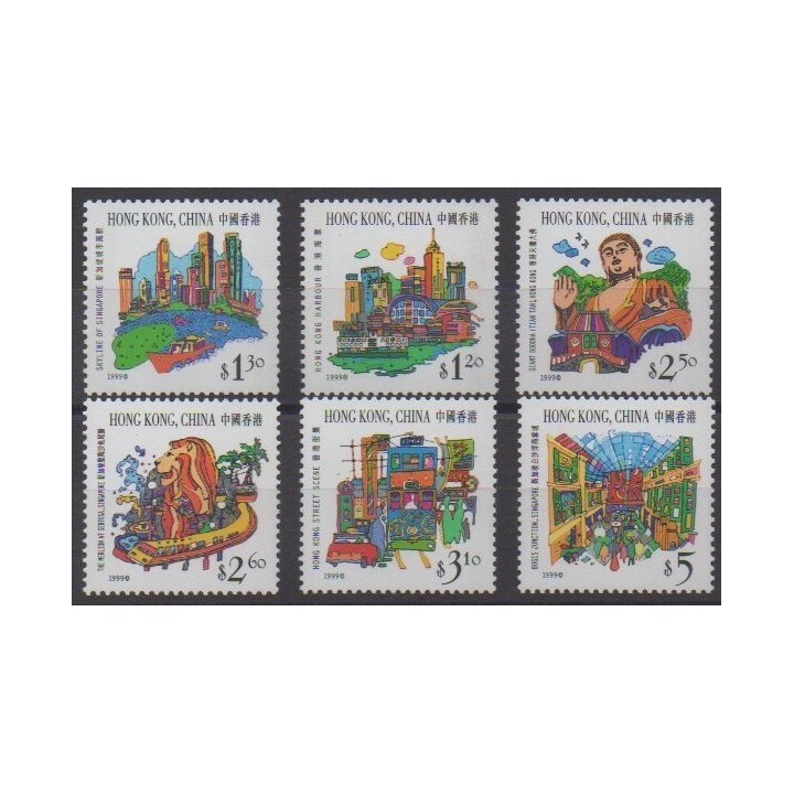 Acheter cette série de timbres d'Hong-Kong de l'année 1999 (No 898/903).