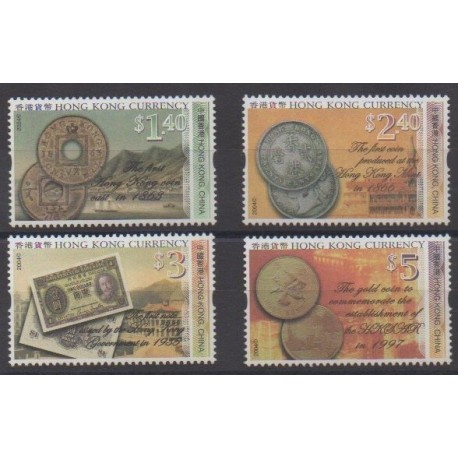 Hong-Kong - 2004 - No 1145/1148 - Monnaies, billets ou médailles