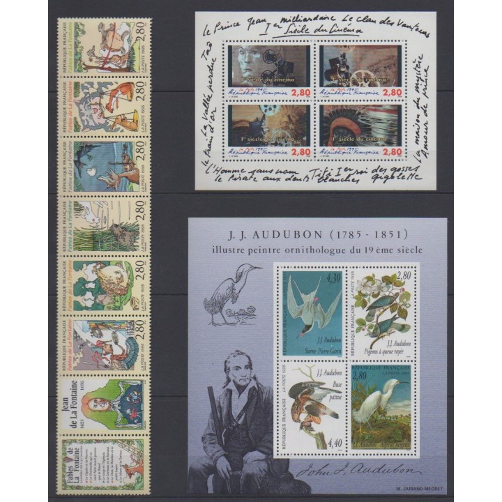 Acheter cette série de timbres et ces 2 blocs feuillets de France  de l'année 1995 (No 2918/2985 - BF17/BF18).