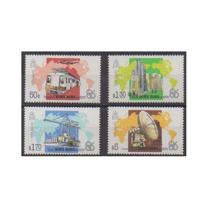 Acheter cette série de timbres d'Hong-Kong de l'année 1986 (No 479/482).
