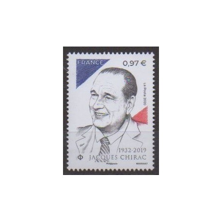 France - Poste - 2020 - No 5428 - Célébrités - Jacques Chirac