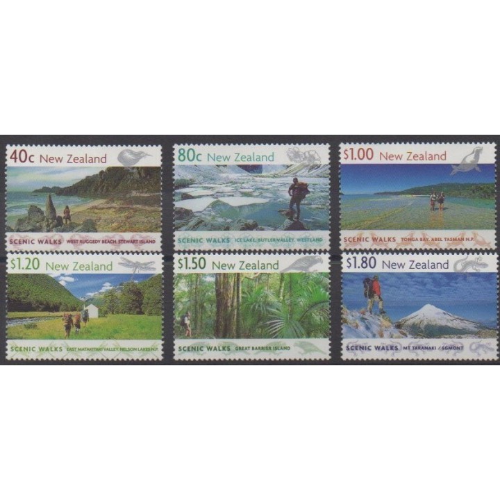 Acheter cette série de timbres de Nouvelle-Zélande de l'année 1999 (No 1715/1720).