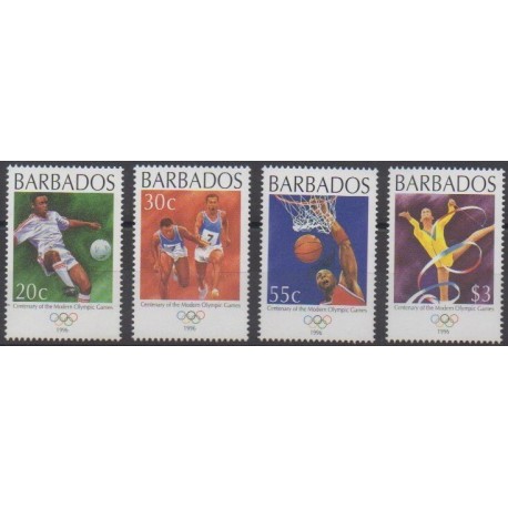 Barbade - 1996 - No 928/931 - Jeux Olympiques d'été