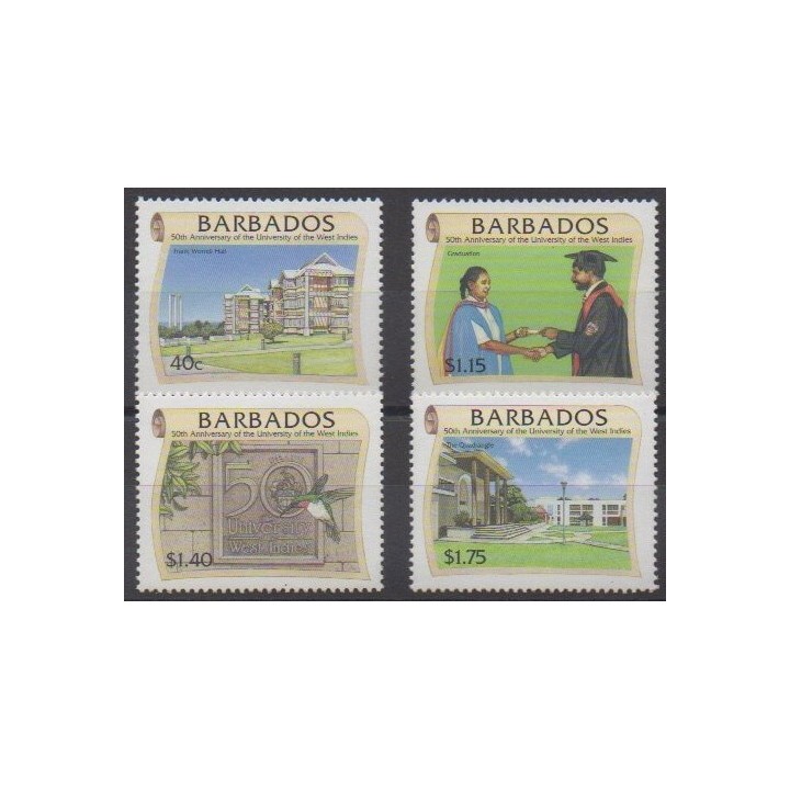 Acheter cette série de timbres de Barbade de l'année 1998 (No 986/989).