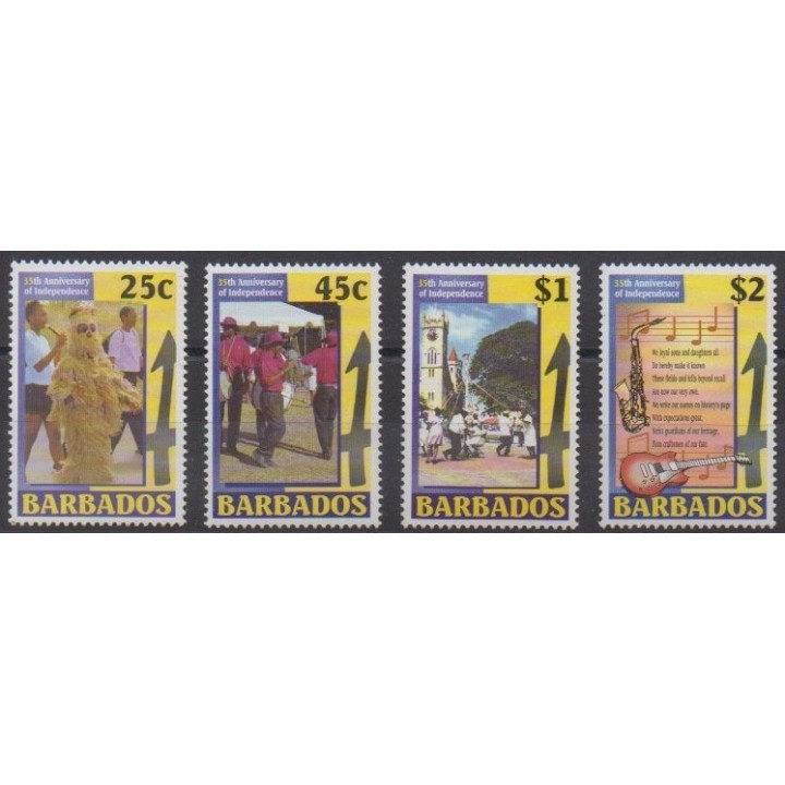 Buy this set of stamps of Barbados of the year 2001 (Nb 1060/1063).