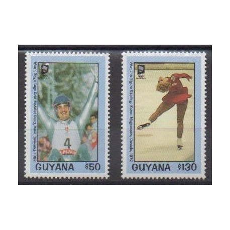 Guyana - 1993 - No 2989/2990 - Jeux olympiques d'hiver
