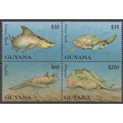 Guyana - 1995 - Nb 3869/3872 - Sea life