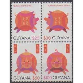 Buy this set of stamps of Guyana of the year 1995 (Nb 3701/3704).