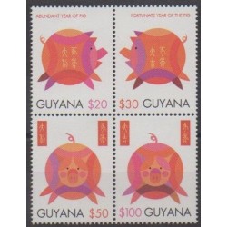 Guyana - 1995 - No 3701/3704 - Horoscope