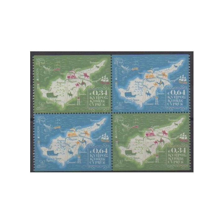Buy this set of stamps of Cyprus of the year 2020 (Nb 1445a et b/1446a et b).