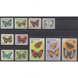 Guyana - 1978 - No 523/533 - Insectes