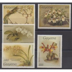 Guyana - 1986 - No 1334/1338 - Orchidées