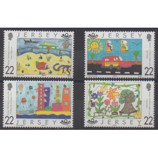Acheter cette série de timbres de l'île de Jersey de l'année 2000 (No 923/926).