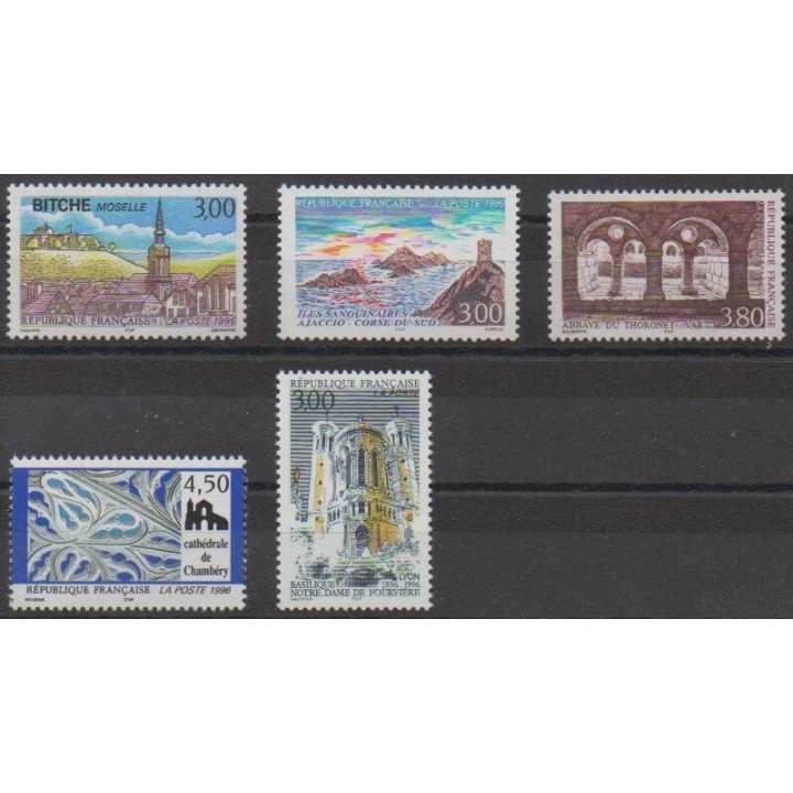 Buy this set of stamps of France of the year 1996 (Nb 3018/3022).