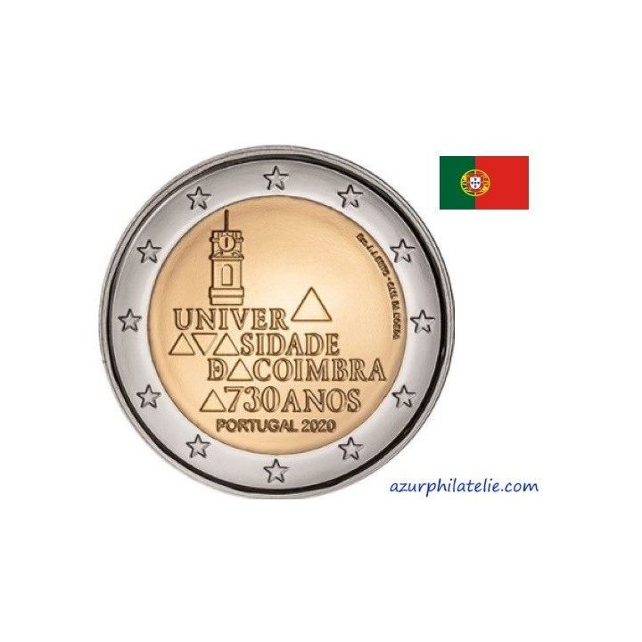 2 euro commémorative - Portugal - 2020 - 730 ans de la fondation de lUniversité de Coimbra - UNC