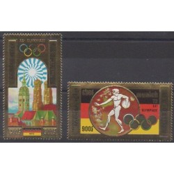 Cambodge - République Khmère - 1972 - No PA27C/PA27D - Jeux Olympiques d'été